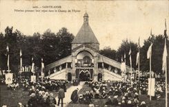 Sainte Anne d Auray CPA Pilgerer die Mahlzeit DNS das Feld des Dorns nehmen
