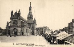 Sainte Anne d Auray CPA die Basilika und die Geschafte