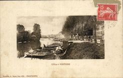 CPA the oise has Pontoise