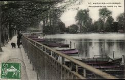 enghien les Bains CPA Walk at the edge of the lake
