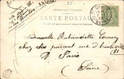 Saint Leu Taverny CPA Fountain of the street of Boissy