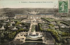 Versailles CPA general Panorama of the palate and the park