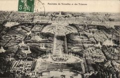 Versailles CPA Panorama and of TRianons