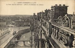 Str Germain im Bush-Hammer CPA die Details Platz Maurice-Berteaux der Architektur des Schlosses