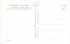 Chambord CPA Le chateau facade nord 