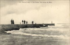 Palavas Floods CPA it thrown a heavy swell