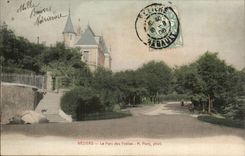 Beziers CPA the park of the poets