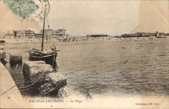 Palavas Floods CPA the beach