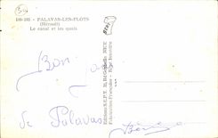 Palavas Floods CPA the canal and quays