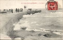 Palavas Floods CPA the pier