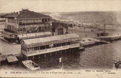 Palavas Floods CPA Seen on the beach taken of the casino (Mougin Garage Arranges Peugeot)