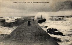 Palavas Floods CPA Day of storm a heavy swell