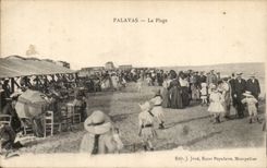 Palavas Floods CPA the beach