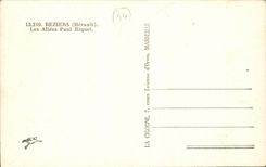 Beziers CPA the alleys Paul Riquet