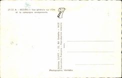 Beziers CPA View on Orb and Al surrounding countryside