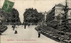 Beziers CPA Entering of the plate of the poets