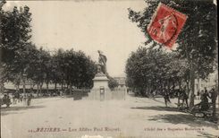 Beziers CPA the alleys Paul Riquet