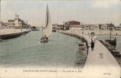 Palavas Floods CPA Seen from of the pier