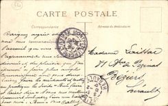 Palavas Floods CPA the canal