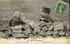 Dig CPA Types creusois Emage without porolas Images without words TOP