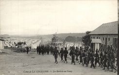 Dig CPA Camp of Courtine the re-entry to the camp (militaria)