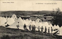 View dig CPA Camp of Courtine tents (militaria)