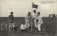 Dig CPA Camp of Courtine Telephonistes to the field of fire (militaria)