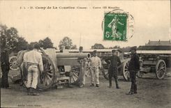 Dig CPA Camp of Courtine Canon 155 Rimailho (militaria)