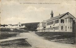 Dig CPA Camp of Courtine the mess of the officers and a corner of the camp (militaria)