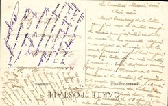 Dig CPA Camp of Courtine the tents (militaria)