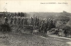 Dig CPA Retour of exercise (militaria)