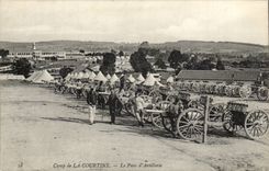 Dig CPA CAmp of Courtine the artillery park (militaria)