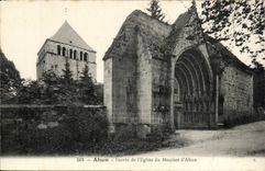 Creuse CPA Ahun CPA Entree de l'eglise du Moutier d'Ahun