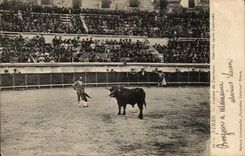 NimesCPA Bullfights Guerrita nach dem Schub (toros Bullfight)