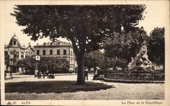 Ales - Place of the Republic - - CPA