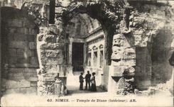 Tempel Nimes-CPA von Diane (Innen)