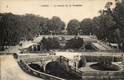 Nimes CPA der Garten des Brunnens