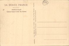 Galerie Nimes-CPA welche die Wendung von der Arena macht