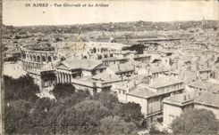 Ansicht Nimes-CPA und die Arena
