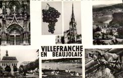 Villefranche in Beaujolais wine MODERN CARD