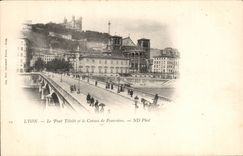 CPA Lyon the Tilsitt bridge and the slope of Fourviere