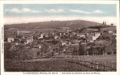 CPA Villecheneve Seen from of the way of the wood of Monly