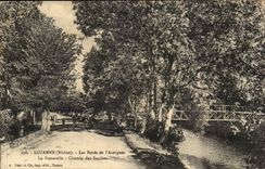 Lozanne CPA edges of the azergues the footbridge Way of Saulees