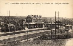 Collonges with the gold CPA Mount Train station of Collonges Fountains