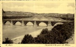 Lyon CPA bridges and quays of the Rhone