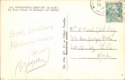 Montfort the amaury MODERN CARD the tower of Anne of Brittany