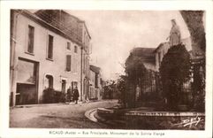 Ricaud - Rue Principale Monument de la Saint Vierge - CPA 