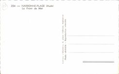 Narbonne-Strand - die Seefrontseite - CPA