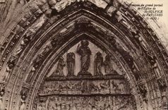 Saint Sulpice de Favieres CPA Tympan du grand portail de l'eglise