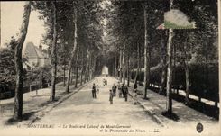 CPA Montereau the boulevard Leboeuf de Mont Germont and the walk of the Valleys